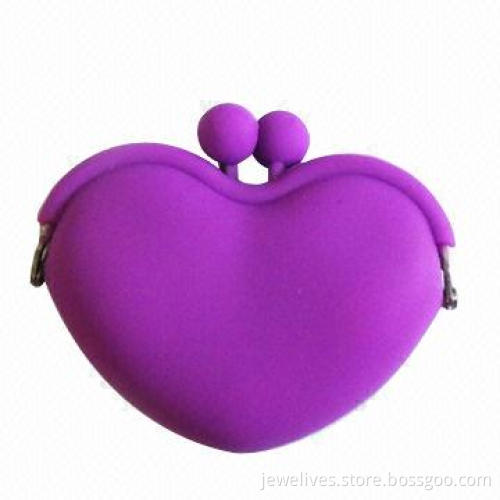 Mini Heart-shaped Silicone Coin Purses